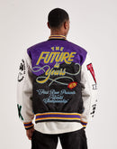 First Row The Future Is Yours Satin Varsity Jacket