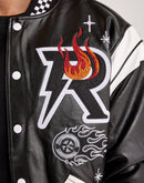 First Row Leather Racing Jacket