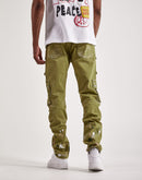 First Row Slim-Straight Cargo Pants