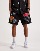 First Row Graphic Woven Shorts