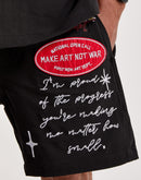 First Row Graphic Woven Shorts