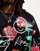 First Row Allover Rose Bloom Print Tee