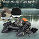 Portable Fishing Boat With 3 Detachable Storage Boxes-Camouflage