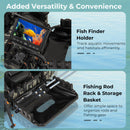Portable Fishing Boat With 3 Detachable Storage Boxes-Camouflage