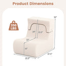 Floor Chair Lazy Sofa With Detachable Headrest-Beige