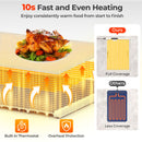 Food Warming Mat Rollable and Portable Electric Warming Tray With Fasting Heating-Beige