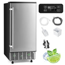 Free-Standing Built-in Undercounter Ice Maker-Silver