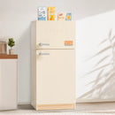Wooden Kids Play Kitchen Fridge - Cream