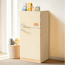 Wooden Kids Play Kitchen Fridge - Cream