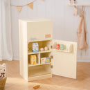 Wooden Kids Play Kitchen Fridge - Cream