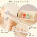Wooden Kids Play Kitchen Fridge - Cream