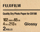 Fuji DX100 Paper Glossy 4"x213' (2 Pack)