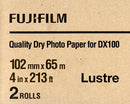 Fuji DX100 Paper Lustre 4"x213' (2-Pack)