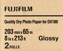 Fuji DX100 Paper Glossy 8"x213' (2-Pack)