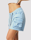 Grindhouse Nylon 3-Inch Blue Cargo Shorts