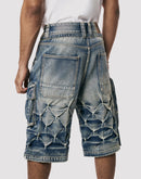 Grindhouse Diamond Pinch Cargo Denim Shorts
