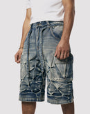 Grindhouse Diamond Pinch Cargo Denim Shorts