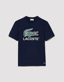 Lacoste Big Croc Logo Navy Tee