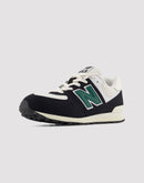 New Balance 574 Grade School Boys' "Black/Green"