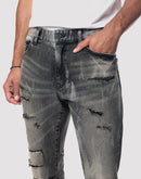 Grindhouse Streaked Slim Fit Jeans