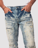 Grindhouse Streak Bleach Slim Fit Distressed Denim Jeans