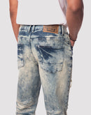 Grindhouse Streak Bleach Slim Fit Distressed Denim Jeans