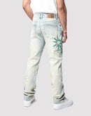 Grindhouse Straight Fit Stack Rhinestone Sevier Denim Jeans