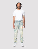 Grindhouse Straight Fit Stack Rhinestone Sevier Denim Jeans