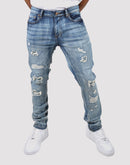 Grindhouse Vintage Rip N Repair Slim Fit Denim Jeans