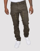 Grindhouse Twill Front Cargo Log Zip Pants