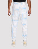 Jordan Essentials Fleece Holiday White Plaid Pants