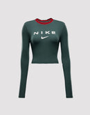 Nike Sportswear Chill Knit Slim Long-Sleeve Cropped Graphic Tee