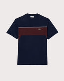 Lacoste Colorblock Navy/Maroon Tee