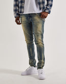 GFTD LA Ami Slim Stones Chain Denim Jeans