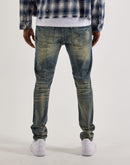 GFTD LA Ami Slim Stones Chain Denim Jeans