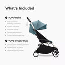 Yoyo3 Stroller White Frame 6+ Bundle - Aqua