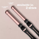Beachweaver B1 Rotating Curling Iron 1 Inch Ceramic Barrel Electric for All Hair Types in Midnight Rose