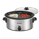 6 Qt Double-Dish Slow Cooker - Silver