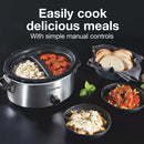 6 Qt Double-Dish Slow Cooker - Silver