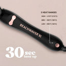 Beachweaver B1 Rotating Curling Iron 1 Inch Ceramic Barrel Electric for All Hair Types in Midnight Rose