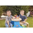Kids Picnic Table with Umbrella - Grey