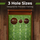 Golf Putting Mat Practice Training Aid With Auto Ball Return and 3 Hole Sizes