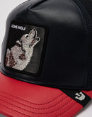 Goorin Bros Leather Wolf Trucker Hat