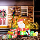 4.4' Inflatable Santa Claus and Gift Boxes w/ White LED Lights