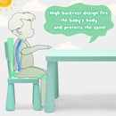 3 Pieces Toddler Multi Activity Play Dining Study Kids Table and Chair Set-Green
