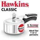 Hawkins CL15 Classic Aluminum Pressure Cooker 1.5 Liter