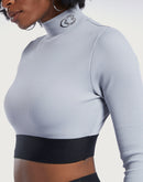Reebok Cardi B Long-Sleeve Crop Top