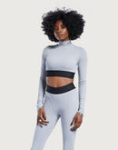 Reebok Cardi B Long-Sleeve Crop Top