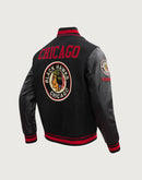 Pro Standard NHL Chicago Blackhawks Retro Classic Rib Wool Varsity Jacket
