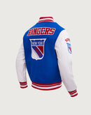 Pro Standard NHL New York Rangers Retro Classic Rib Wool Varsity Jacket